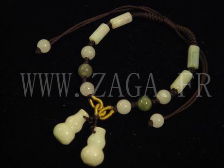 Bracelet jade vases de trésor