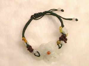 Bracelet jade fleur de richesse