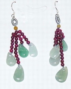 Boucle d`oreille jade