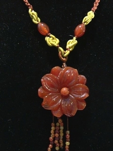 Collier agte fleur