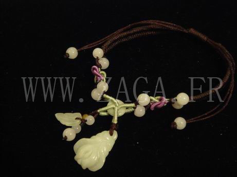 Bracelet jade fleur de lotus