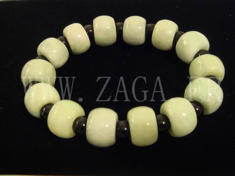 Bracelet jade perles cylindriques