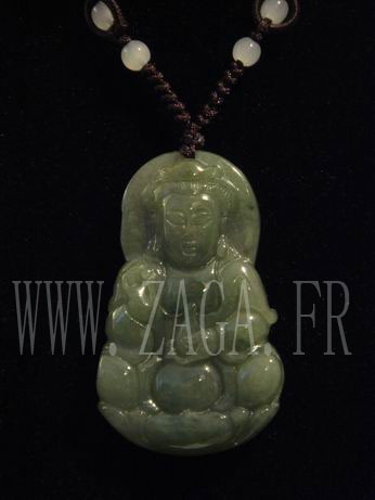 Collier jade bouddha femme