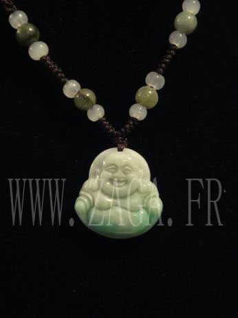 Collier jade impérial bouddha de bonheur