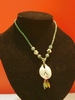Collier jade double poissons