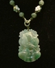 Collier jade signe chinois coq