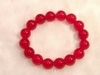 Bracelet jade rouge perles