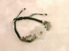 Bracelet jade petite fleur